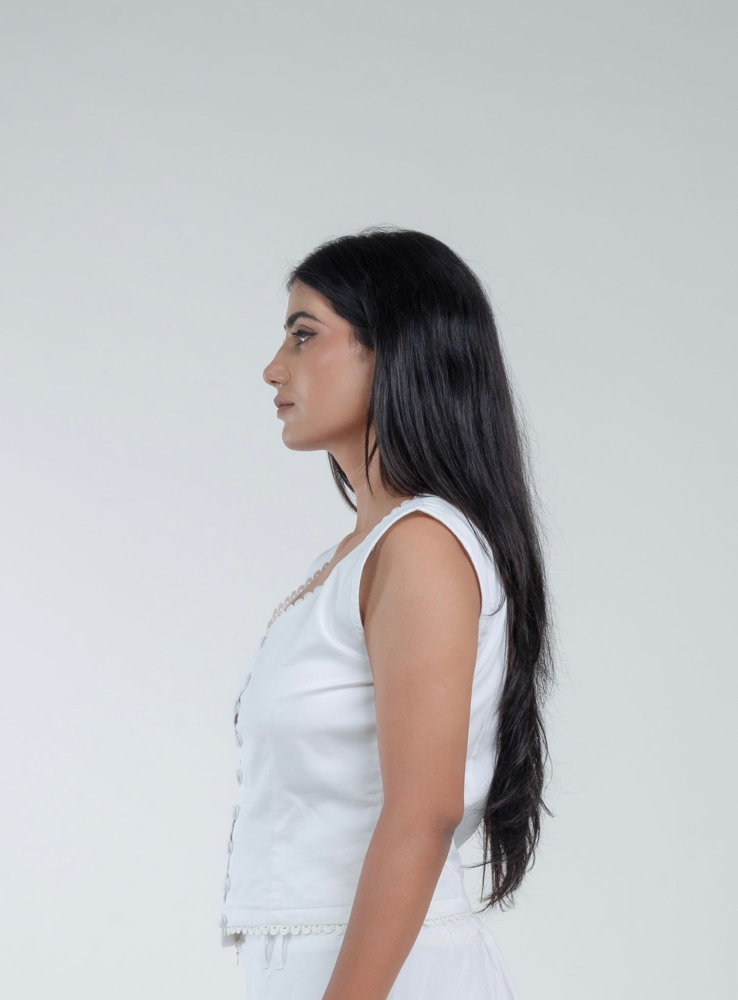 White brigetan top